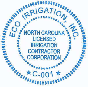 NC Licensed Irrigation Contractor Corporation Seal