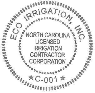NC Licensed Irrigation Contractor Corporation Seal